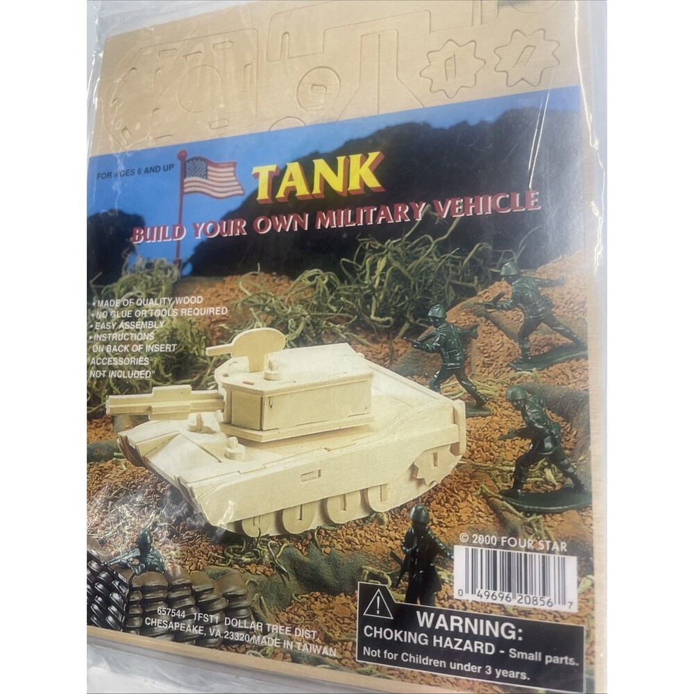 TANK Woodcraft Construction Kit 3-D Puzzle Sealed‎